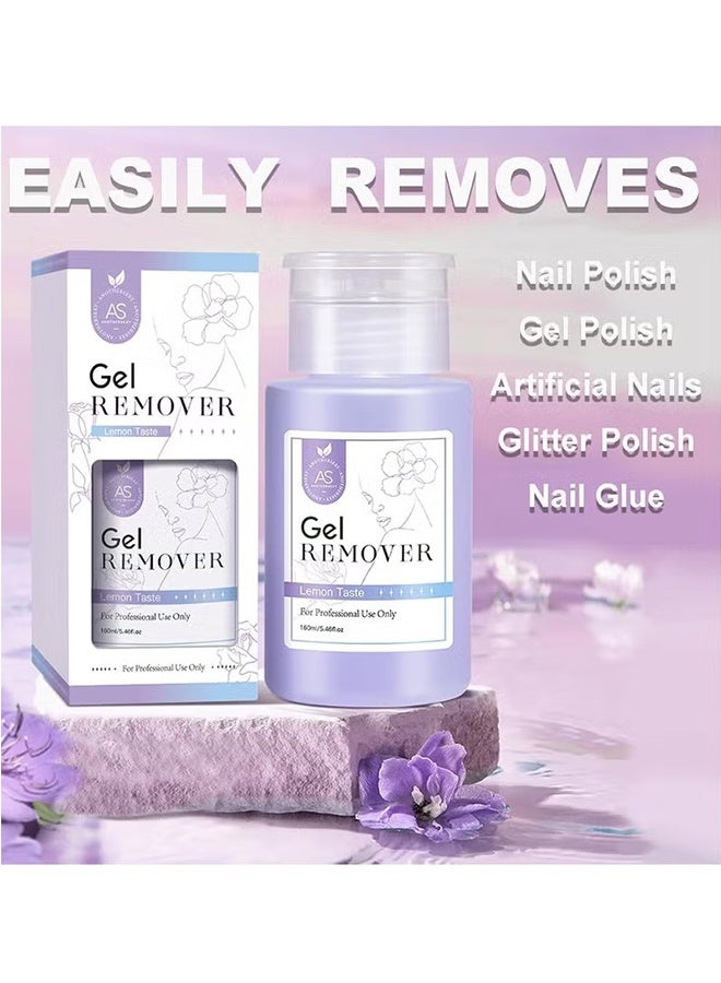 إيه إس جل مزيل طلاء الأظافر 160 مل ، مزيل جل طلاء الأظافر السريع ، مزيل طلاء الأظافر ، مزيل طلاء الأظافر الجل الاحترافي ، يزيل طلاء الأظافر بسهولة وسرعة في 3-5 دقائق دون الإضرار بالأظافر - Image 2