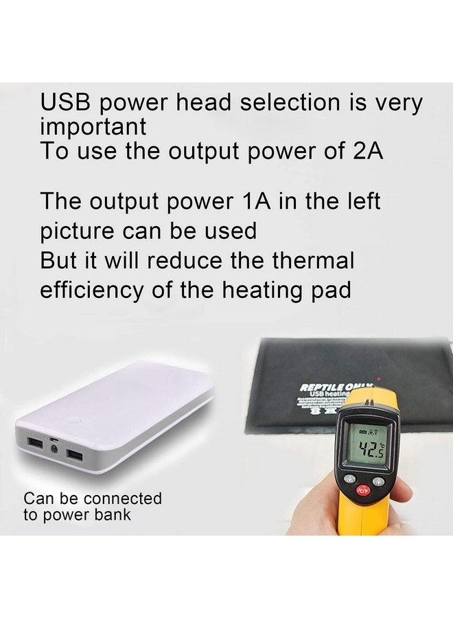 Pilipane Reptile Heat Pad , Constant Temperature 45¡æ Under case Warmer Reptile USB Heating Pad Fiber Cloth for Reptiles Snakes Lizard Hermit Crab tortoise (L) , Reptile USB Heating Pad USB Heat Pad USB Heatin - Image 3
