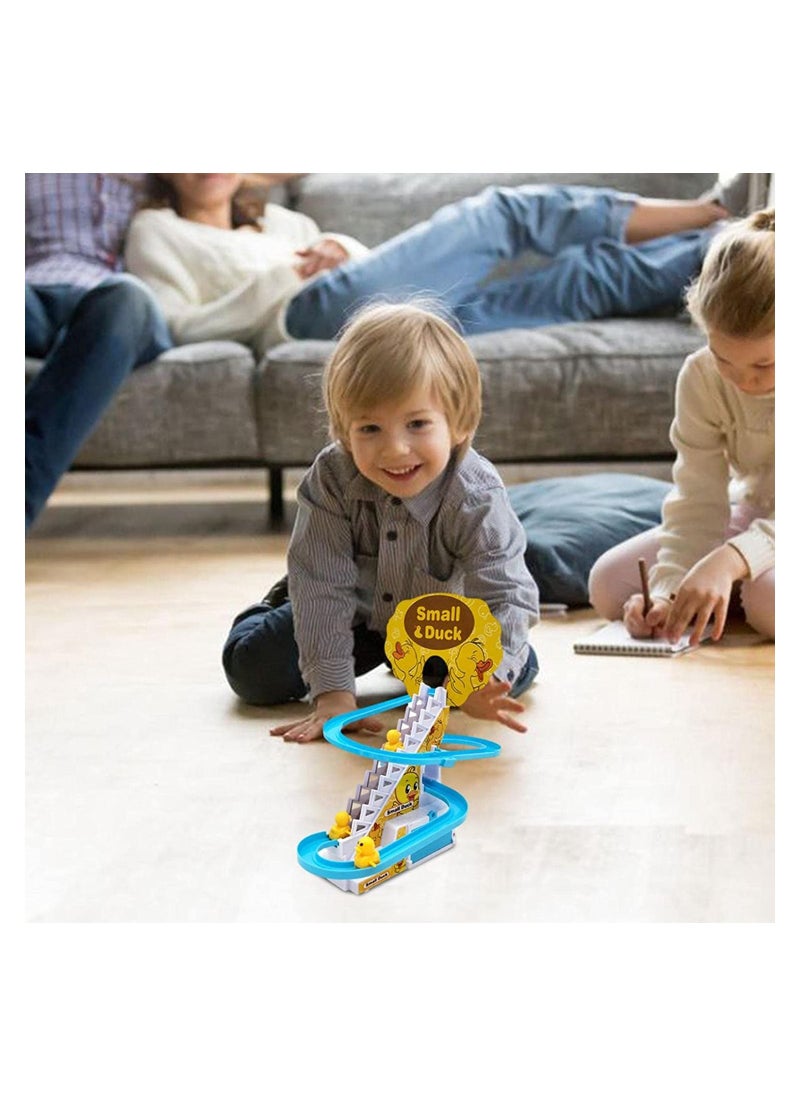 DMG TECH Race Track Set, Roller Coaster Toy, Electric Duck Track Toys, with LED Flashing Lights and Music, Gift for Toddlers and Kids  - Image 4