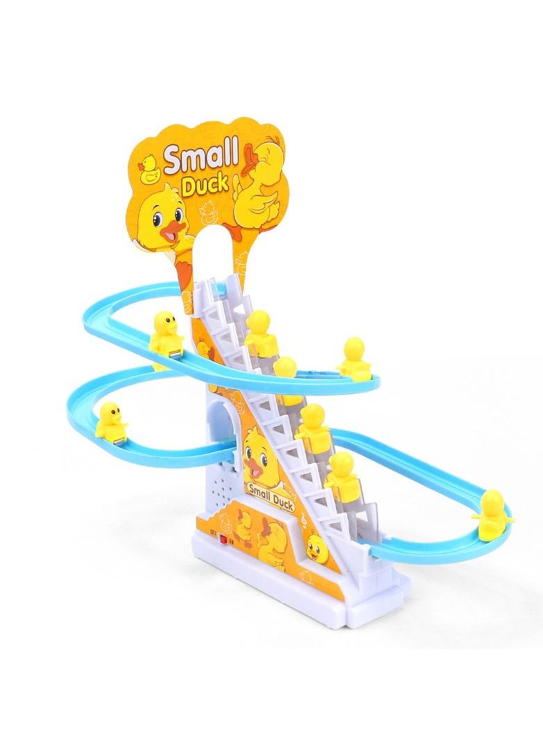 DMG TECH - Race Track Set, Roller Coaster Toy, Electric Duck Track Toys, with LED Flashing Lights and Music, Gift for Toddlers and Kids - Image 1