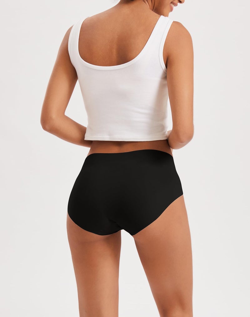 INNERSY Women's Seamless No Show Hipster Panties Invisible Light Underwear 3-Pack(3 Black,Large) - Image 3