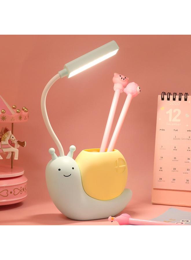 الأزرق جي دبليو الرسوم المتحركة الجديدة Little Bear تعلم مصابيح الطاولة في رياض الأطفال ، ضوء الليل الإبداعي للأطفال في غرفة النوم ، مصباح طاولة شحن USB بجانب السرير - Image 1