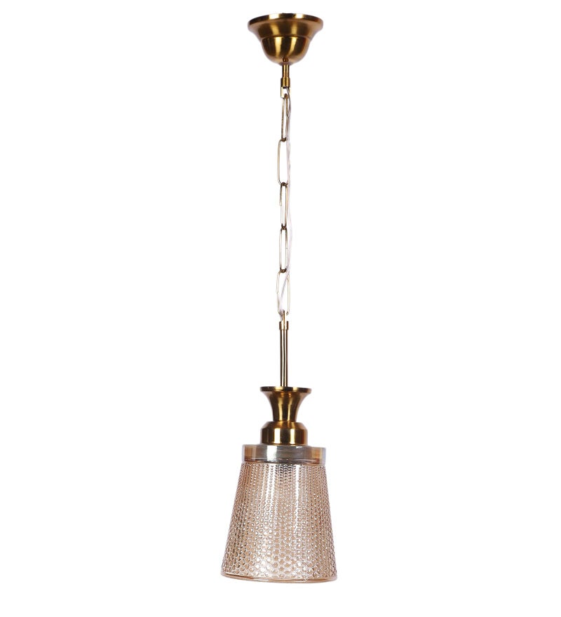 ELIANTE NovaGlow Hanging Light with E27 Holder and Gold Glass Shade | | 3 Years Warranty | Free - LED LAMP - Image 4