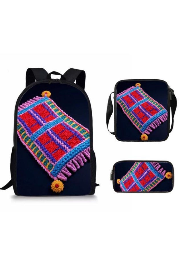 حقيبة مدرسية عالمية من ثلاث قطع على طراز الرسوم المتحركة - 732 - Image 1