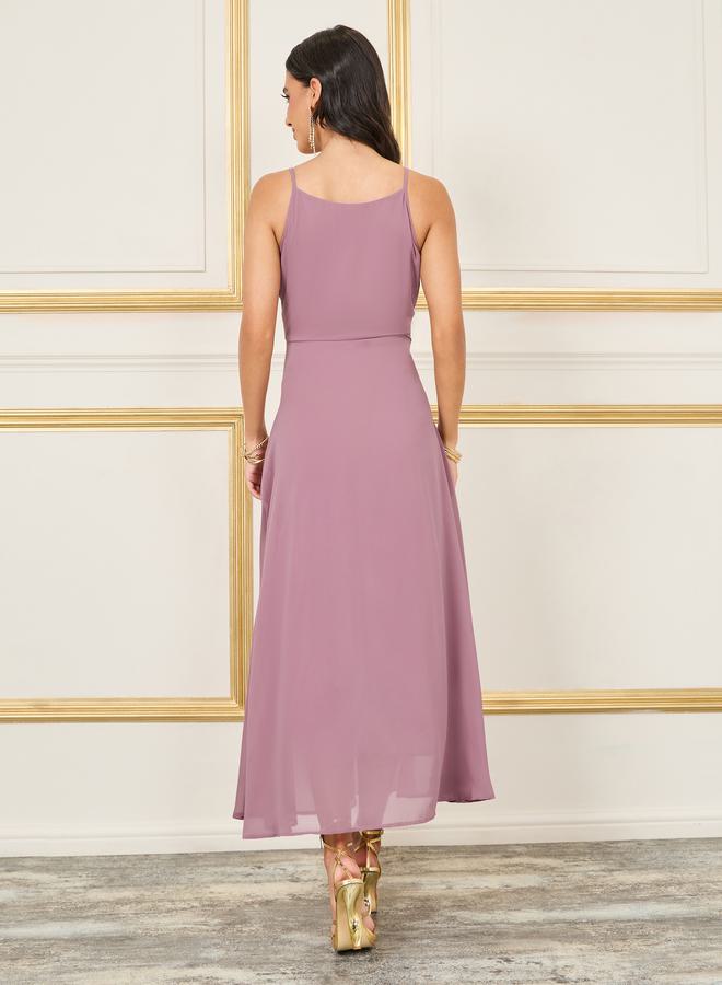 ستايلي فستان ماكسي بتصميم - بحمالات مجمعة - Image 4