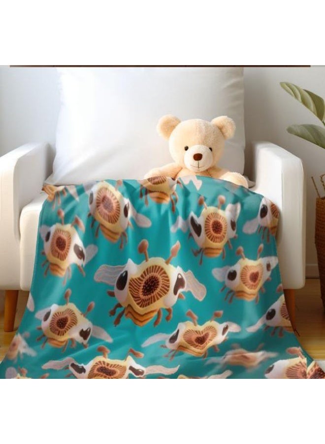 general Baby and children's cartoon flannel thin blanket (warm and comfortable, suitable for sleep, game use) 70cm*100cm - Image 4
