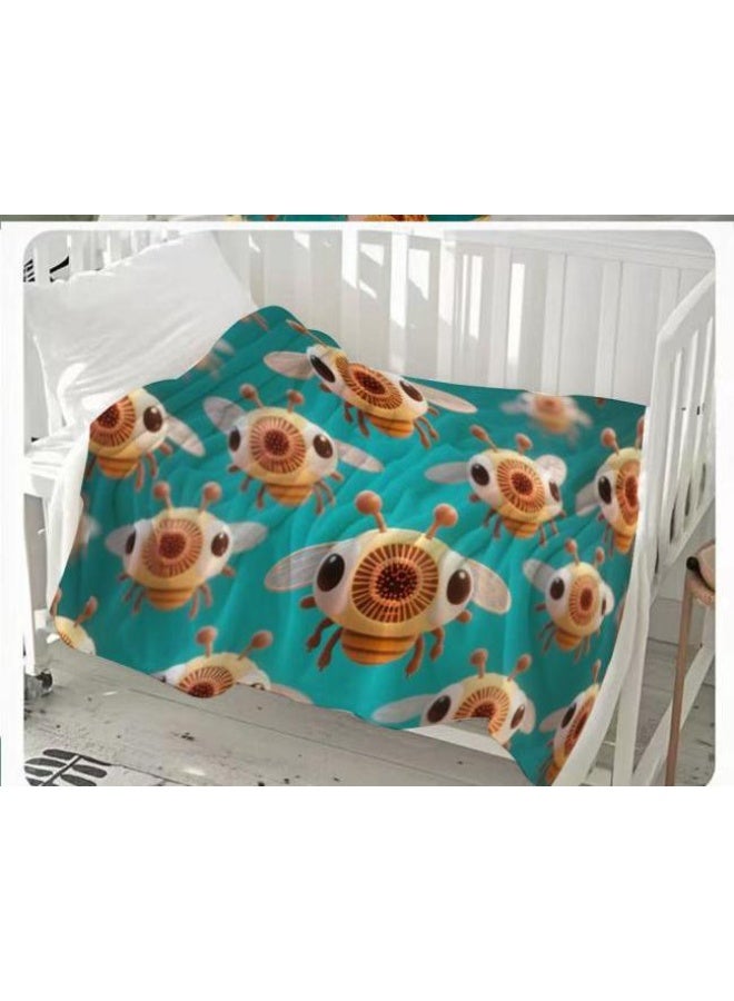 general Baby and children's cartoon flannel thin blanket (warm and comfortable, suitable for sleep, game use) 70cm*100cm - Image 2