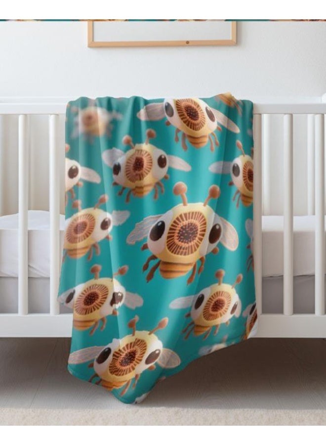 general Baby and children's cartoon flannel thin blanket (warm and comfortable, suitable for sleep, game use) 70cm*100cm - Image 3