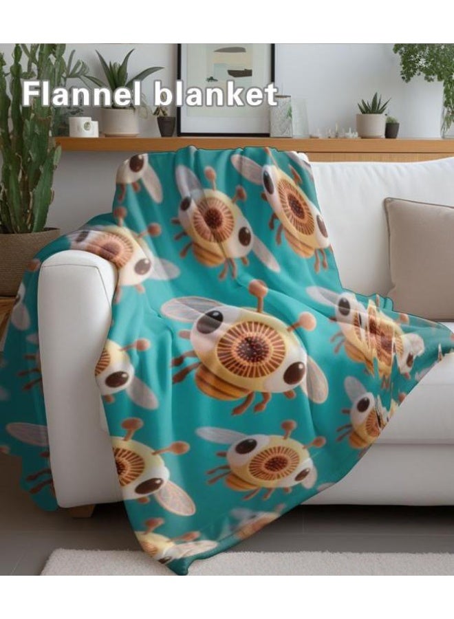 general Baby and children's cartoon flannel thin blanket (warm and comfortable, suitable for sleep, game use) 70cm*100cm - Image 1