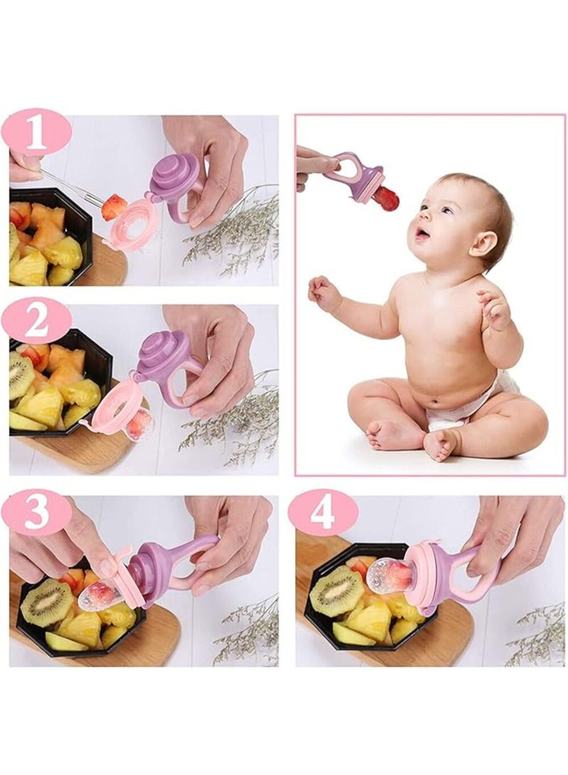 MiniMe Baby Bottle & Fruit Feeder Pacifier Gift Set | Feeding Accessories | 6+ Months | Pink | Food-Safe Plastic | Soft & Gentle on Baby's Skin | Durable | Easy To Clean | Ideal For Daily Use & Gifting. - Image 2