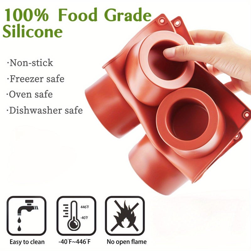 1pc Food Safe Silicone Mold Concave Convex Design For Pudding Cakes Soap Candles Bread Non Stick Baking Mold Creative Desserts Homemade Treats Easy Release Home Bakers - Image 5