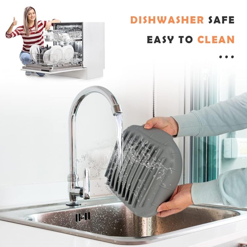 DYZEKO 2 Pcs Airfryer Silicone Pot Hot Air Fryer Reusable NonStick Mats Heat Resistant Easy Cleaning Hot Air Fryer Silicone Square for Kitchen BY DYZEKOMulticolor - Image 5