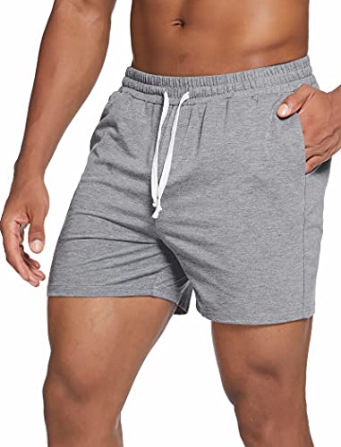 Deyeek 5.5 Inch Mens Pajama Shorts Sleep Cotton Lounge PJ Lightweight Elastic Waist Drawstring Nightwear Bottom with Pockets - Image 1