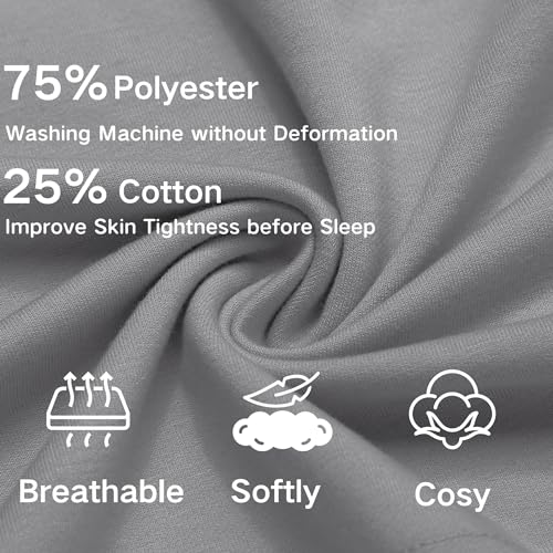 Deyeek 5.5 Inch Mens Pajama Shorts Sleep Cotton Lounge PJ Lightweight Elastic Waist Drawstring Nightwear Bottom with Pockets - Image 2