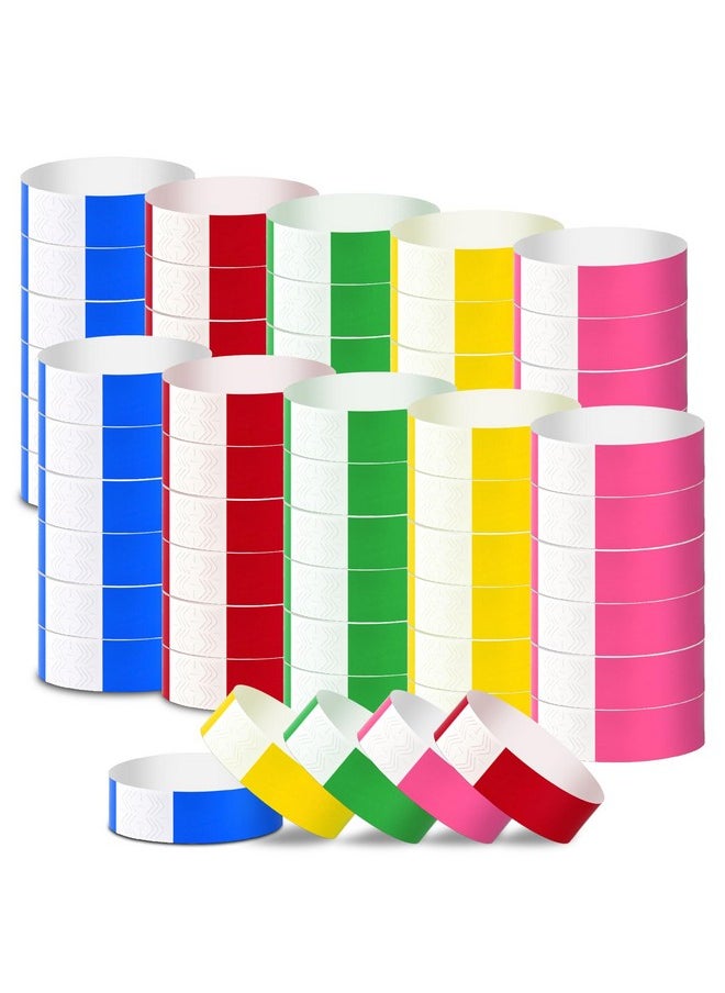 ZSMKJIAYE 2000 Pcs Paper Wristbands For Events Waterproof Neon Colored Wrist Bands Concert Identification Wristbands Hand Bands For Events Adhesive Wristbands For Party (Color)  - Image 1