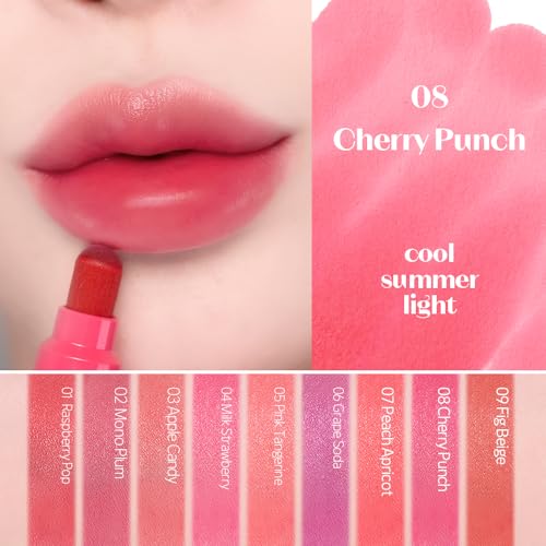 ETUDE Dear Darling Marker Tint #8 Cherry Punch (5g) | Hydrating & Long Lasting Lip Stain | High Pigmented Lip Maker with Easy Drawing Tip | Korean Daily Lip Tint, Korean Makeup, Kbeauty - Image 3