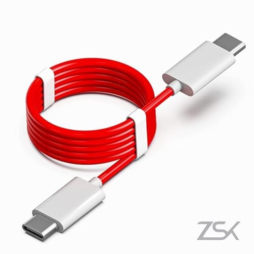 ZSK 60W Fast Charging Type C to Type C Cable | High Speed For Data Transfer | for Smartphones, Tablets, Laptops & Other Type C Devices | Data Cable | Charging Cable | (Red) - Image 3