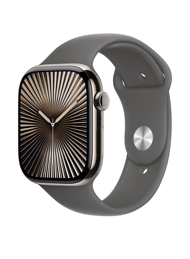 Apple 46MM Stone Gray Sport Band ML Starlight - Image 2