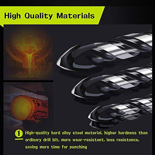 Mgtgbao 6PCS Ceramic Tile Drill Bits, Mgtgbao Masonry Drill Bits Set for Glass, Brick, Tile, Concrete, Plastic and Wood Tungsten Carbide Tip for Wall Mirror and Ceramic Tile with Size (6mm-12mm). - Image 2