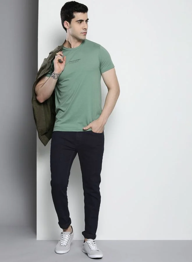 The Indian Garage Co Men Skinny Fit Solid Mid-Rise Stretchable Jeans
