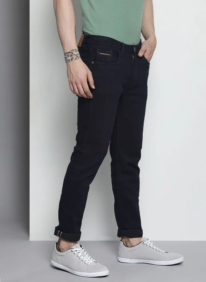 The Indian Garage Co Men Skinny Fit Solid Mid-Rise Stretchable Jeans