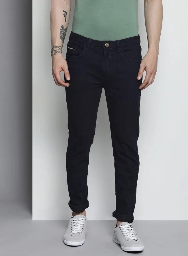 The Indian Garage Co Men Skinny Fit Solid Mid-Rise Stretchable Jeans
