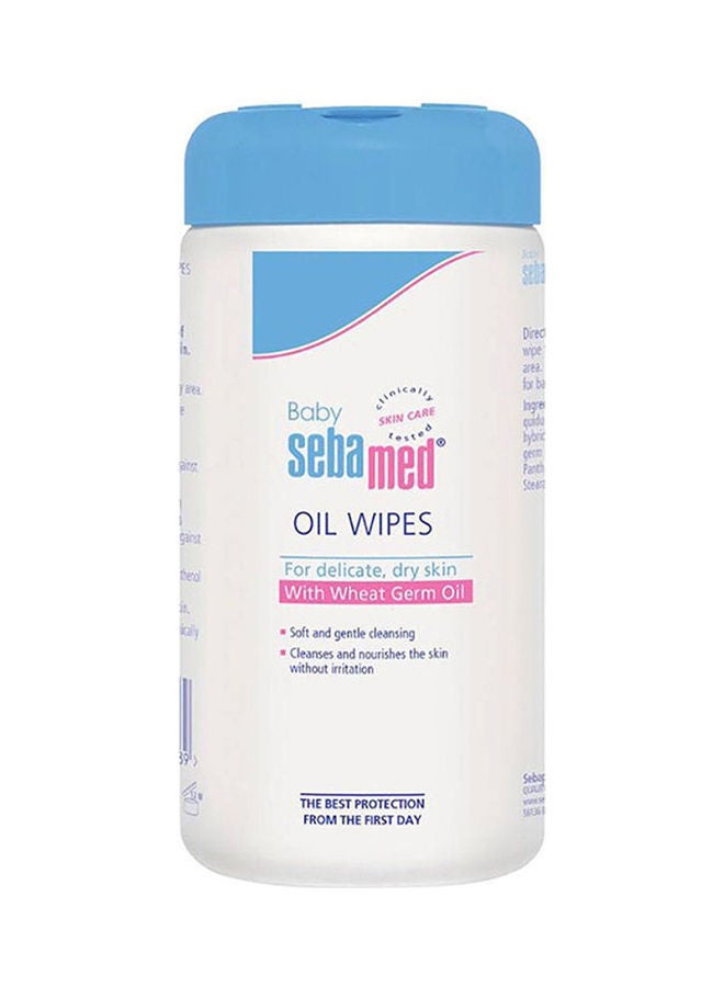 Sebamed Baby Wipes With Wheat Germ Oil For Delicate and Dry Baby Skin, 70 Count - White - Image 1