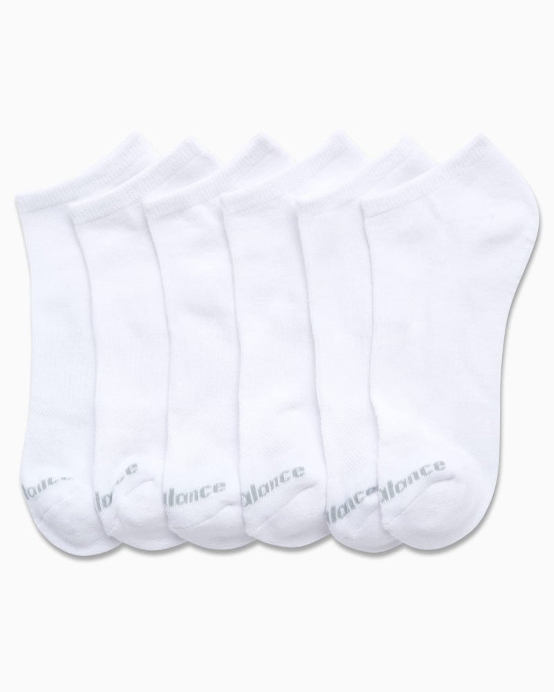 New Balance Men's Low Cut Socks - 6 Pack Moisture Control Comfort Stretch No Show Socks - Active Socks for Men (Size: 6-12.5), Size 6-12.5, White - Image 4