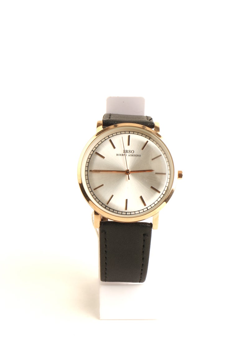IBSO - Ipso watch, Japanese machine, black leather strap - Image 1