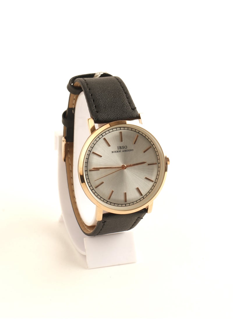 IBSO - Ipso watch, Japanese machine, black leather strap - Image 1