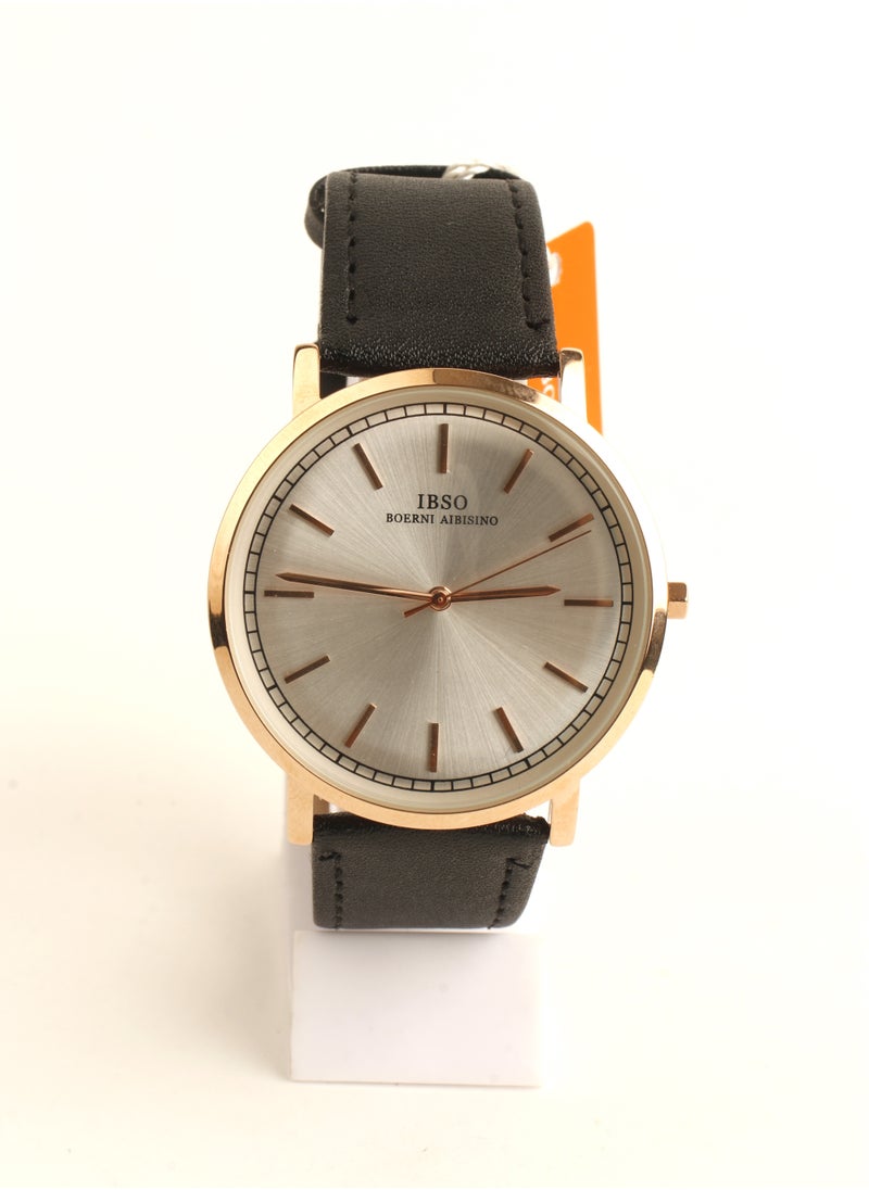 IBSO - Ipso watch, Japanese machine, black leather strap - Image 1