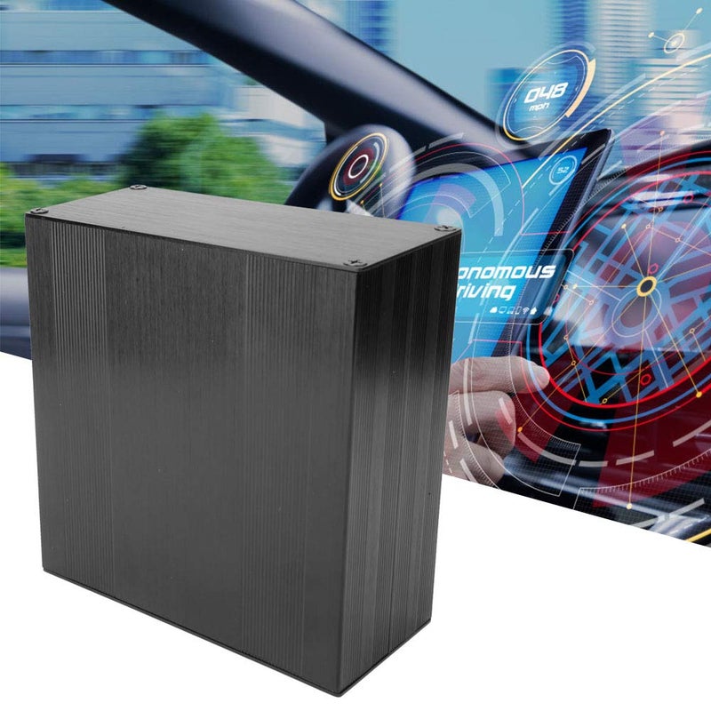 Brushed Black Oxide Split Type Aluminum Cooling Case Enclosure, Aluminum Box for Amplifier GPS, Heat Dissipating Electronic DIY Project Box with Professional Sandblast Finish, for (150mm Long) - Image 4