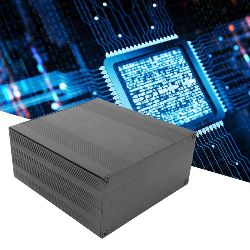 Brushed Black Oxide Split Type Aluminum Cooling Case Enclosure, Aluminum Box for Amplifier GPS, Heat Dissipating Electronic DIY Project Box with Professional Sandblast Finish, for (150mm Long) - Image 3