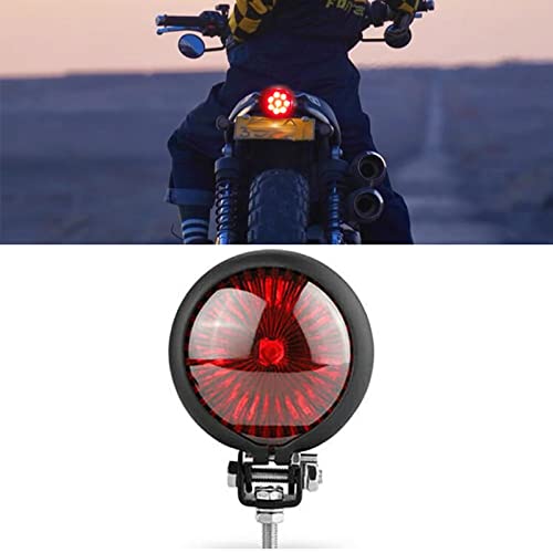 DREAMIZER Motorcycle Tail Light Red 8 LED Stop Lamp Compatible With Chopper Bobber Cafe Racer Bike - Image 1