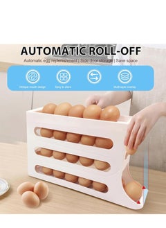 Generic 4 Tier Egg Rack for Refrigerator, 30 Auto Rolling Refrigerator Egg Organizer, Egg Dispenser for Refrigerator, Egg Storage Rack for Kitchen  - Image 3