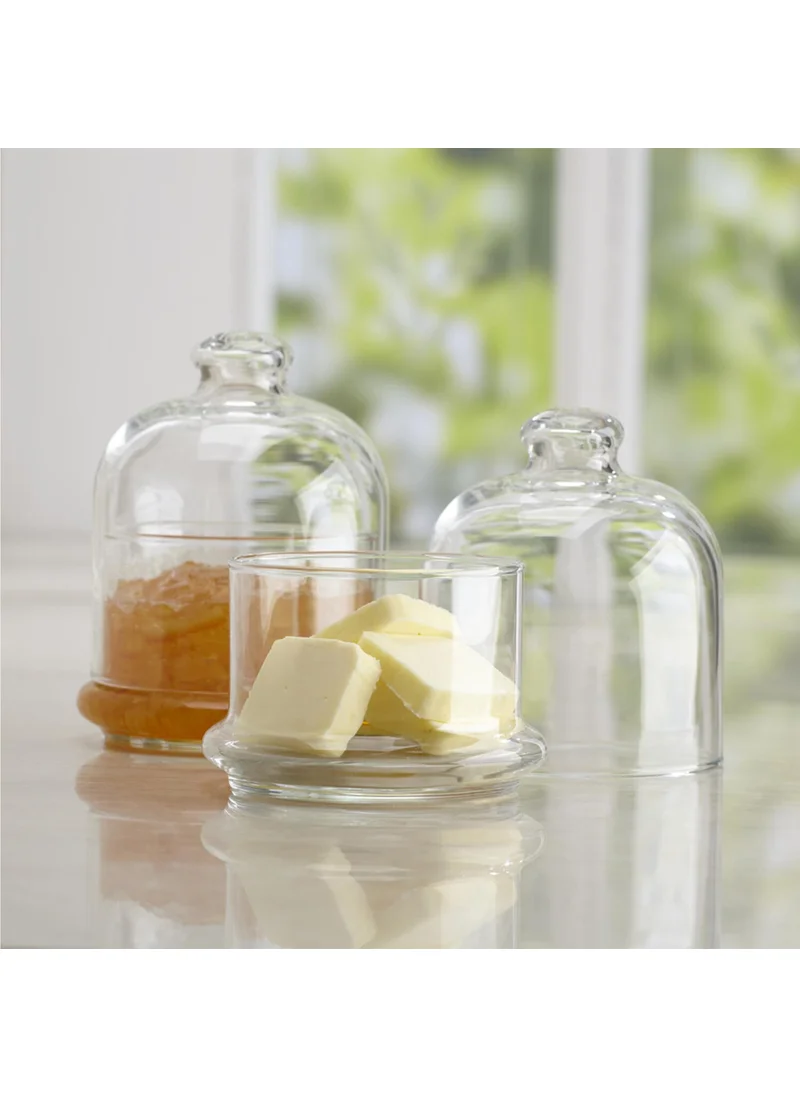 Paşabahçe 2-Piece Jam and Butter Bowl with Lids