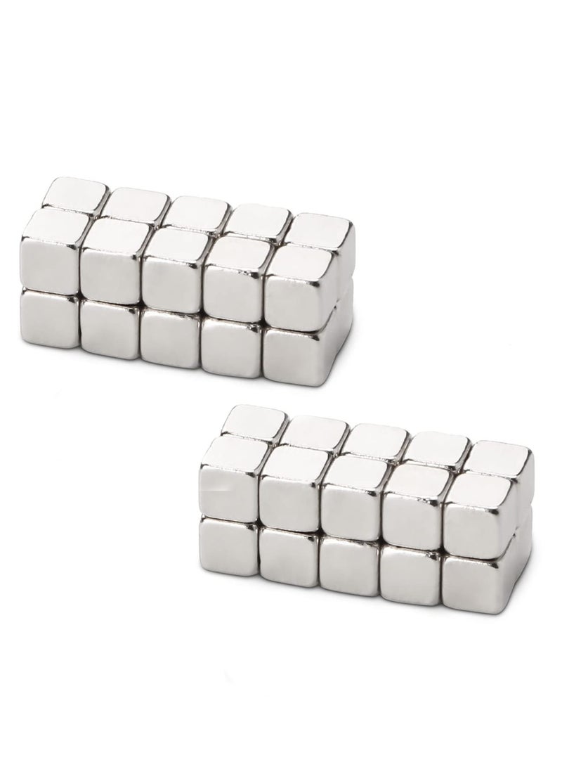 SOLARAE Square Cube Magnets, 40Pcs Fridge Magnets, 5 x 5 x 5mm Strong Magnet, Square Magnets Mini Small Magnets for Office, Office, Map, Photo (Square) - Image 2