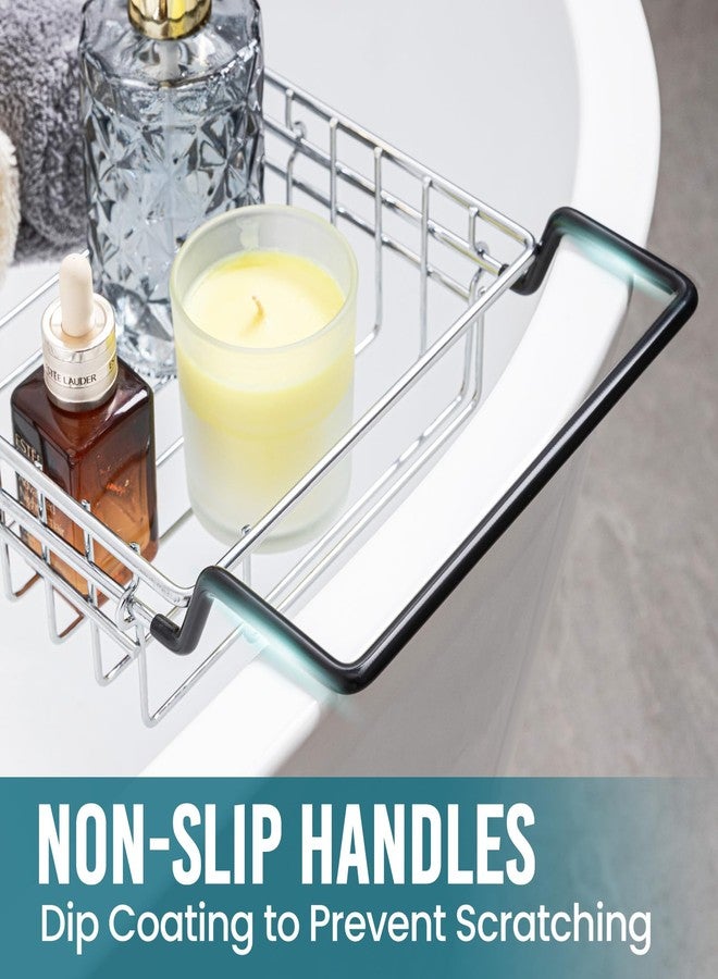 TAILI Bathtub Tray Table for Luxury Bath, Expandable Extra Wide Bthtub Caddy with Reading Holder, 304 Stainless Steel Over The Tub Bath Tray for Bathroom Accessories - Image 3