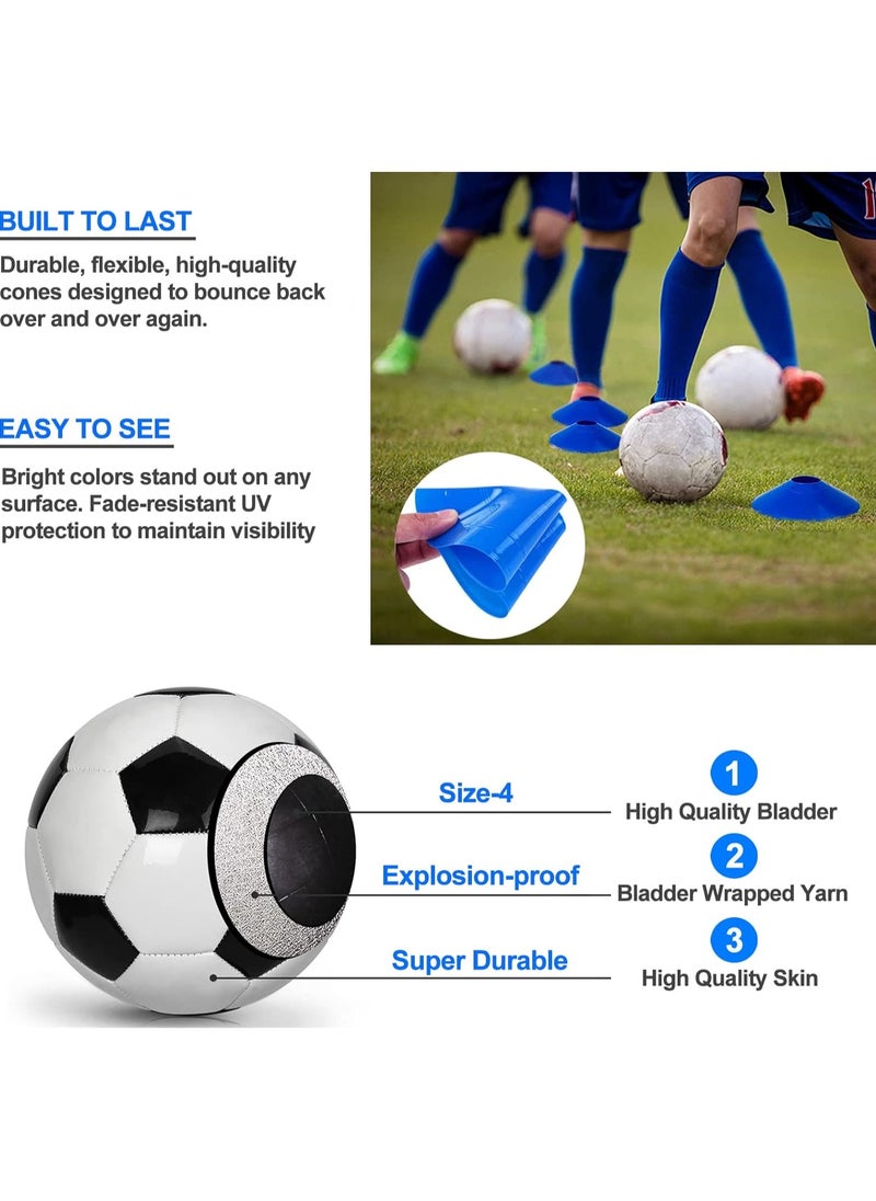 Generic - Kids Soccer Goals for Backyard, Portable Soccer Net Set of 2, 4' x 3' Indoor Pop Up Toddler Soccer Goal, Soccer Training Equipment for Kids and Youth, with 8 Training Cones, Carry Bag and Soccer Ball - Image 1