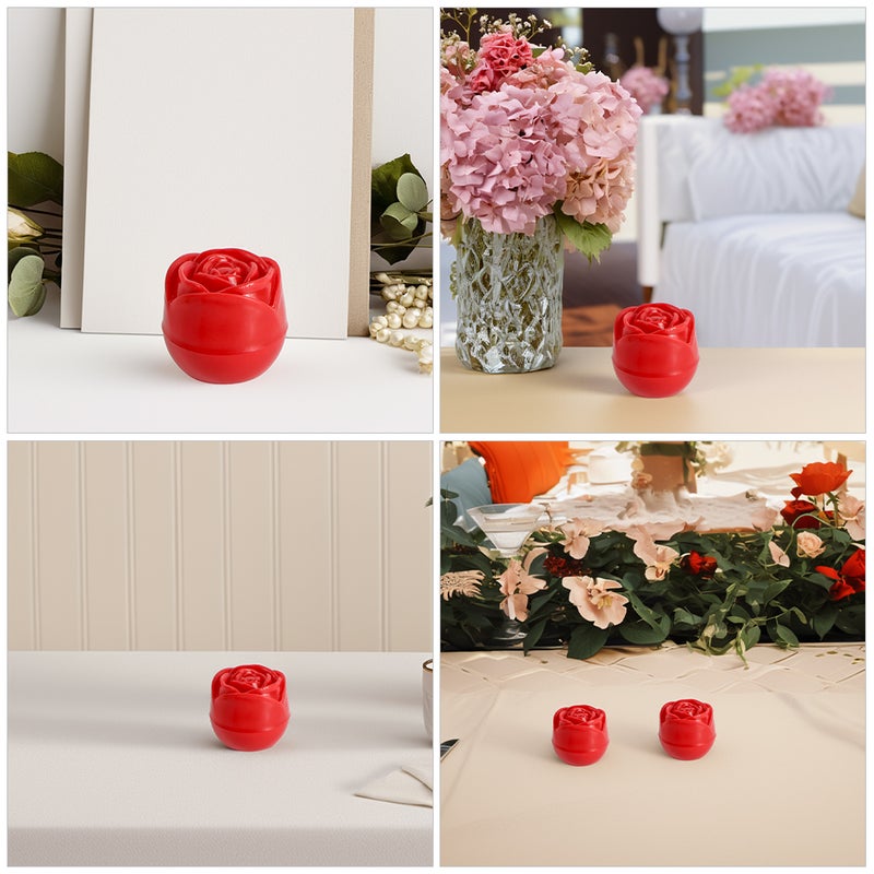8 pcs Rose Flower Candle Lights For Valentines Day Wedding Decor Battery Operated Flameless Candles For Anniversary And Proposal Decorations - Image 2