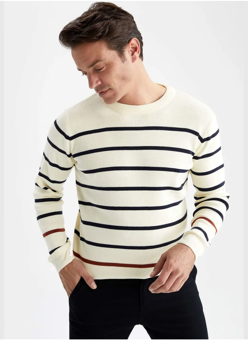 DeFacto Man Crew Neck Tricot Pullover