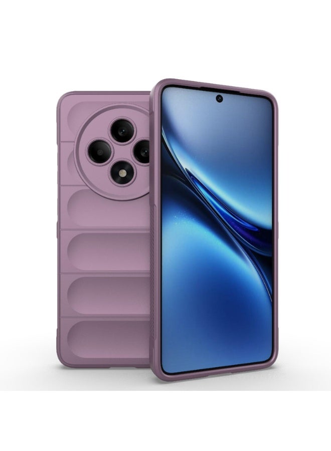 Premium Protection Back Silicone Case Compatible with Oppo Reno 12F Magic Shield Shockproof Case with Camera Protection (Lavender) - Image 1