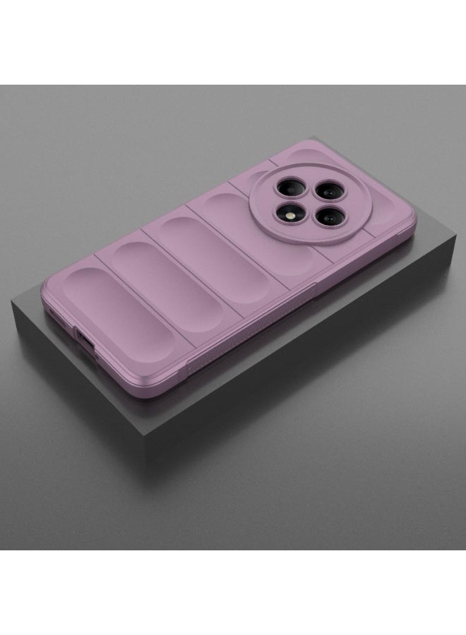 Premium Protection Back Silicone Case Compatible with Oppo Reno 12F Magic Shield Shockproof Case with Camera Protection (Lavender) - Image 3