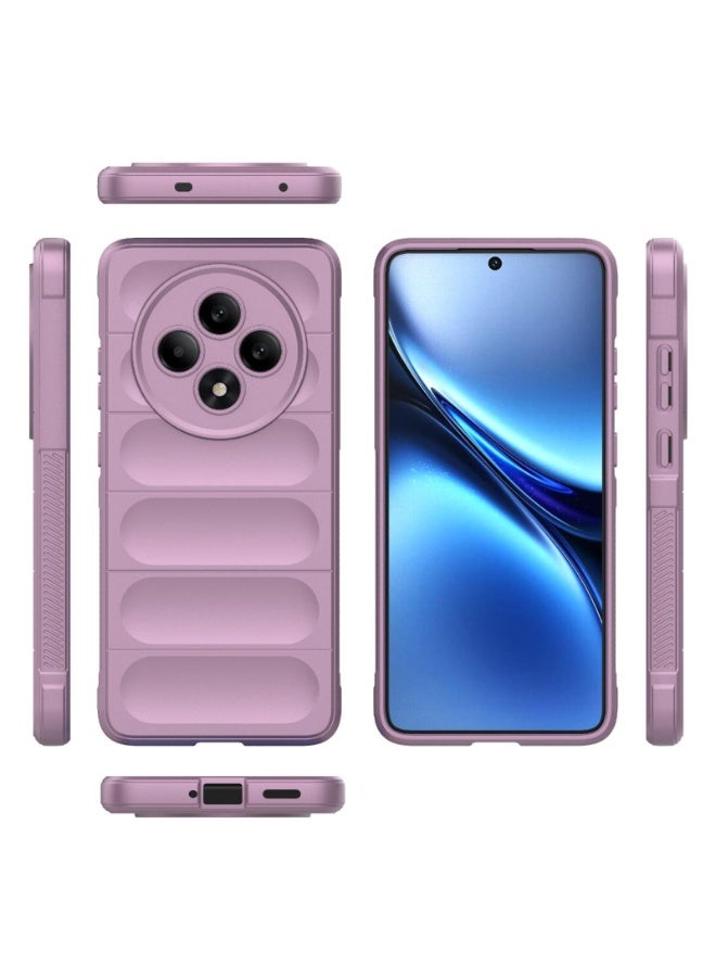 Premium Protection Back Silicone Case Compatible with Oppo Reno 12F Magic Shield Shockproof Case with Camera Protection (Lavender) - Image 2
