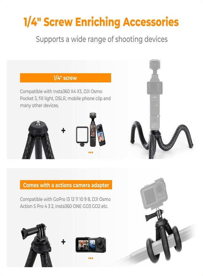 K&F Concept Flexible Tripod, Magnetic Flexible Phone Stand with Wireless Remote, Mini Vlogging Tripod, Compatible with iPhone 17 Pro Max/16/15/14/13/12 All Phones and Actions Camera. - Image 4