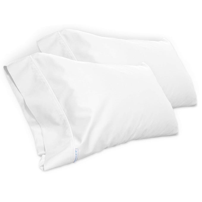 SATEEN PILLOW CASE STANDARDQUEEN SIZE 20 X 32 PILLOWCASES SET OF 2 100 COTTON PILLOW COVERS WITH ENVELOPE CLOSURE WHITE