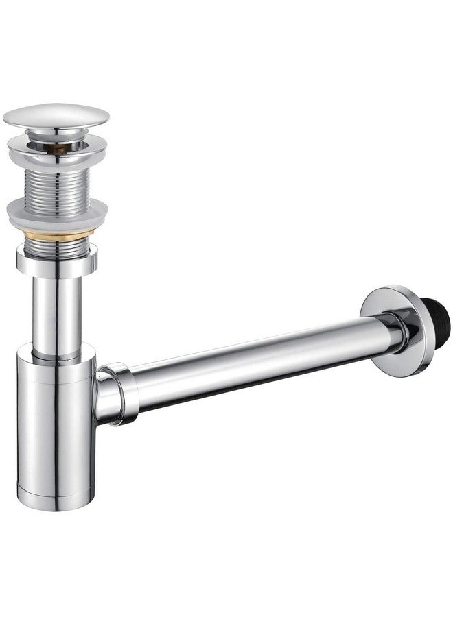 JAGGER جاغر JAG201 مصيدة زجاجية من الفولاذ المقاوم للصدأ لحوض الغسيل وحوض المطبخ مع أنبوب بطول 300 مم (تشطيب - كروم) (مصيدة زجاجية مع وصلة 4 بوصات) - Image 1