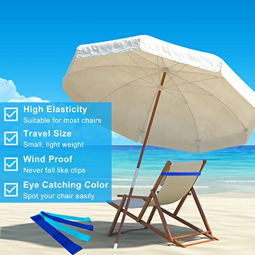 Matenf 4 Pack Towel Bands, Towel Bands for Beach Chair, Rubber Towel Clips for Pool Chair, Must Haves Beach & Cruise Accessories, Towel Holder for Cruise Chairs, Perfect Alternatives for Towel Clips - Image 4