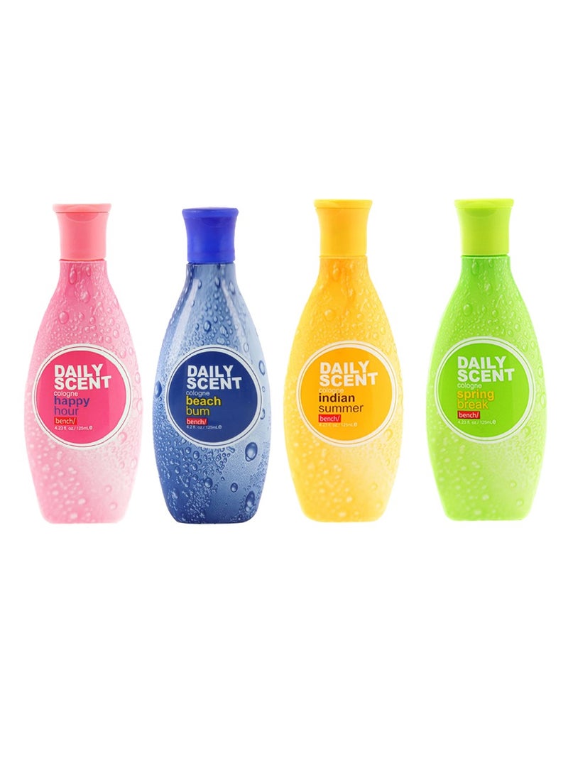 Bench 4-Piece Daily Scent Punch Daily Body Mist Cologne Multicolour 125 ml