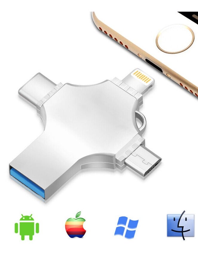 ELTRAZONE High Speed 4 In 1 Multi-function OTG USB Flash Drive Type-C Pen drive 3.0 Memory Disk For iPad Android iOS PC 64G  - Image 1